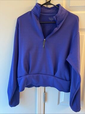 Athleta Women’s Royal Blue Quarter-Zip Pullover
